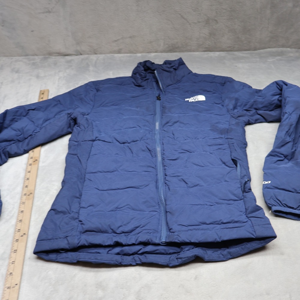 North Face Down Jacket Mens Small Blue Insulated 600 Fill Light Quilted Puffer